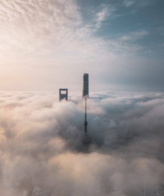 cloudy view on shanghai